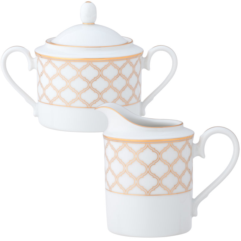 Noritake Eternal Palace Sugar and Creamer Set, Gold