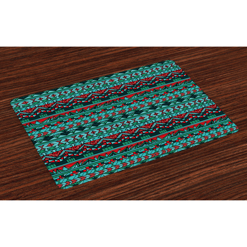 Mcclay Tribal Hand Drawn Aztec Placemat