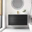 Meuble-lavabo mural Mid-Century moderne avec tiroirs à fermeture en douceur et lavabo en céramique-1665581880