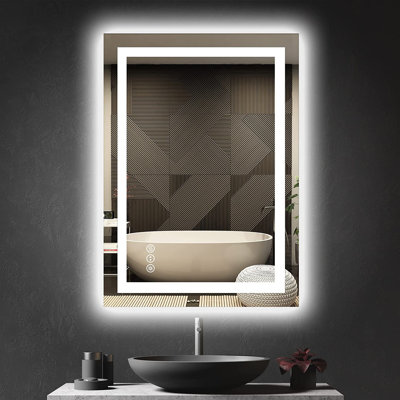 Miroir de commode illuminé sans cadre