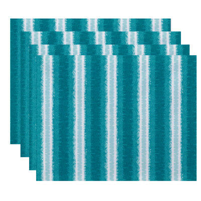 Hatch Polyester Striped Rectangle Placemat