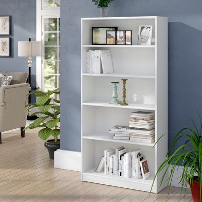 Doyno Tall 5 Shelf Bookcase - Set of 2, Storage and Display Bookshelves for Home Office and Living Room