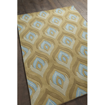 Tapis brun en laine touffeté à la main Acworth