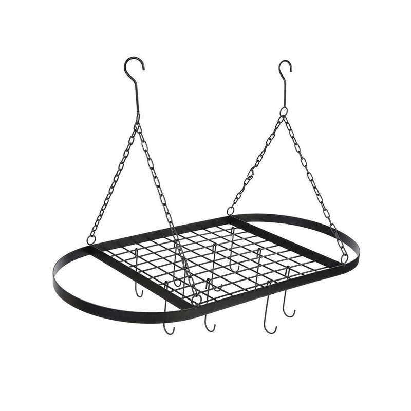 Metal Oval Wall Mounted Pot Rack