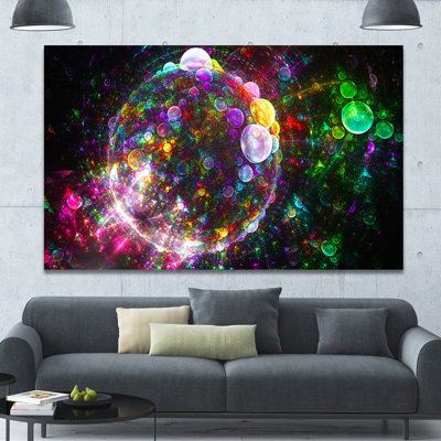 « multicolore », bulles sphériques, impression sur toile tendue