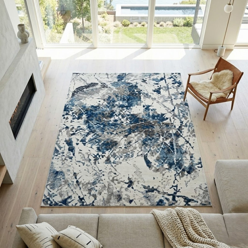 Tapis tissé à la machine Charolene, Rectangle 2 pi x 3 pi