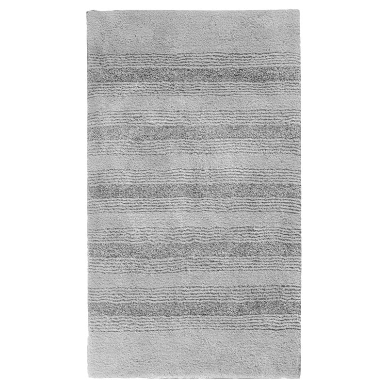 Nylon Bathroom Mat with Non-Slip Appliance Niala, Gris platine, 2 pi 6 po x 4 pi 2 po