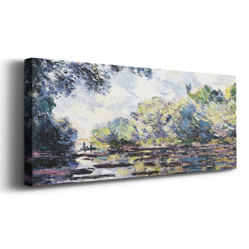 Section de la seine, près de Giverny, 1885, reproduction sur toile, H 24 po x l 60 po x P 1,5 po