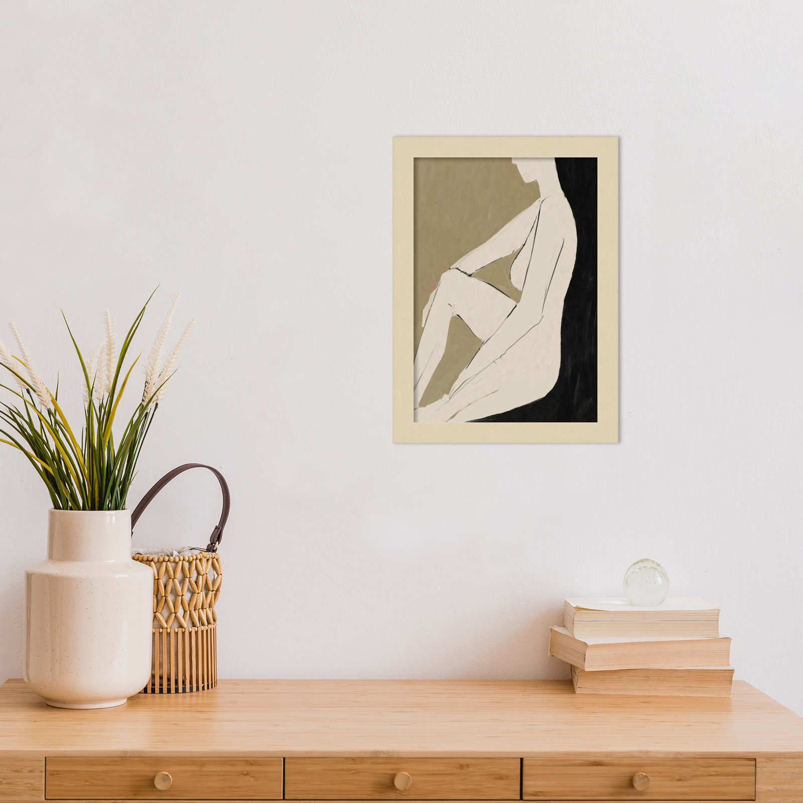 Chamois "Chill" Print by Dan Hobday, Brown Framed, 13" H x 10" W