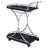 Allen Chrome 2-Tier Glass Shelf Metal Bar Cart-1538842246