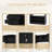 4-In-1 Detachable Hall Tree With Storage And 7 Hooks, Multiple Functions Hallway Coat Rack With Storage Drawers And Cabinet, Black Shoe Bench For Entryway Hallway-1211290871