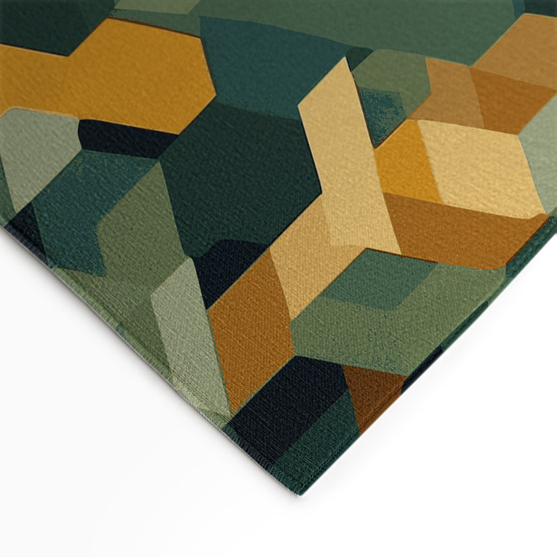 Tapis intérieur / extérieur Earth Motif Matrix, Rectangulaire 3 pi x 5 pi