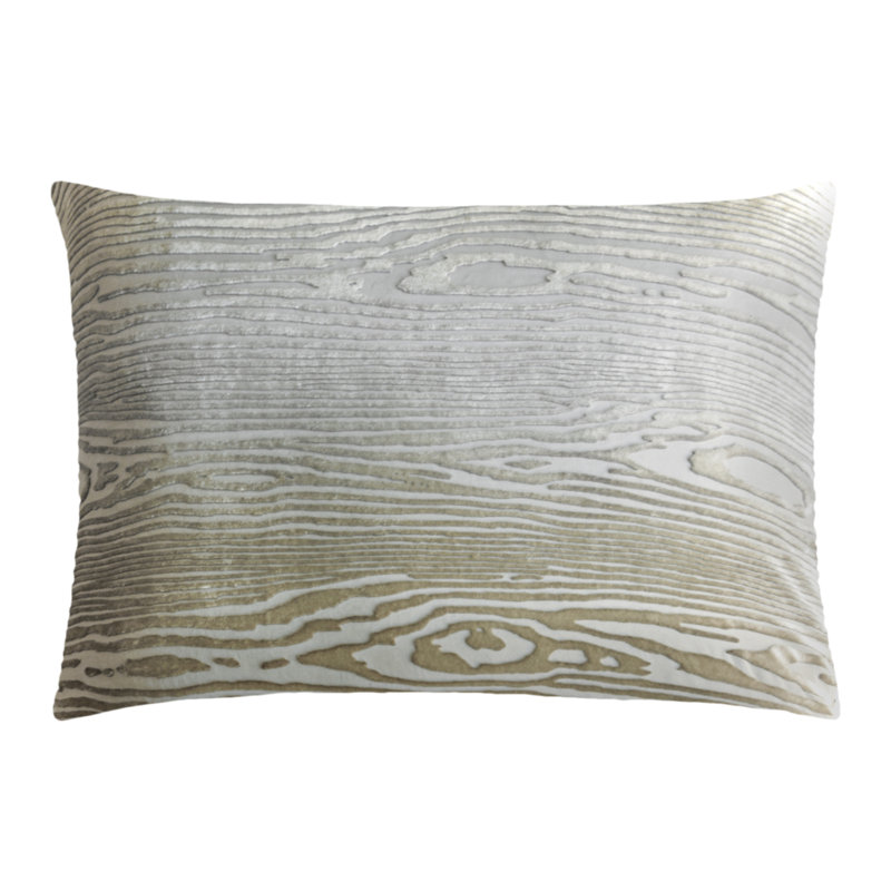 Heirloom Abstract Down Reversible Throw Pillow, Rectangle 14"H x 20"W, Nickel