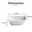MINIATURE Premium Porcelain Rectangular Bowl, 2.71oz