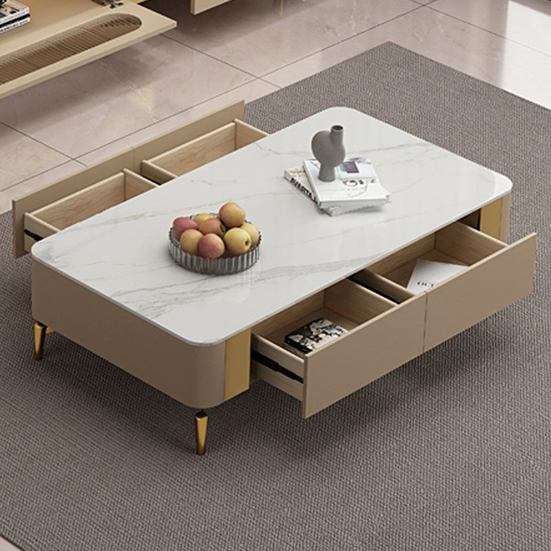 Table basse en bois massif, H 16,93 po x L 55,12 po x l 31,5 po