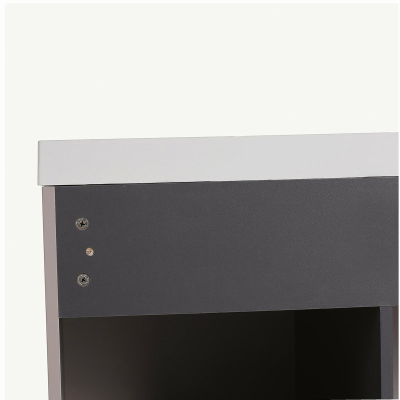Meuble-lavabo autoportant 48 po et 3 portes d'armoire à fermeture en douceur (emballage KD) - sans le lavabo