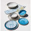 Assiette plate en mélamine Coastal Reactive NewWave - bleu - 10,5 po - ensemble de 6-122876529