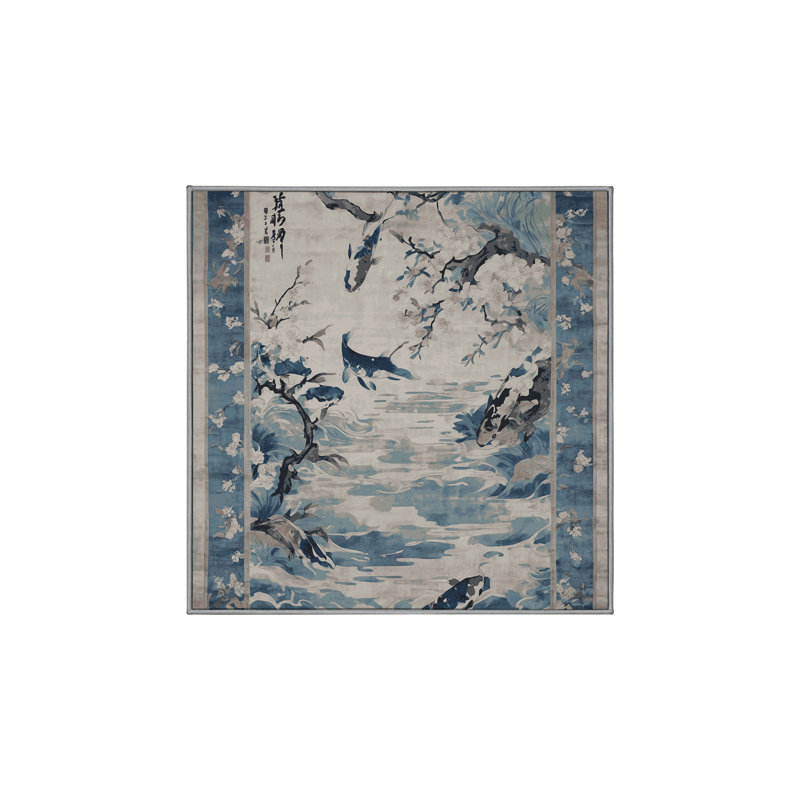 Silky Soft Plush Gray Area Rug, Square 7'