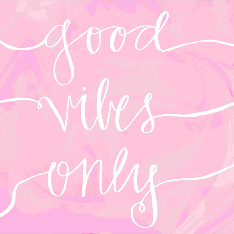 Good Vibes - Simple tourbillon rose, L 12 po x H 12 po
