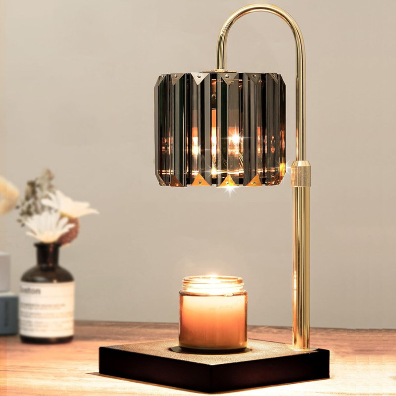 13'' H Metal, Glass Wax Warmer