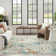 Azema Abstract Modern Machine Woven Area Rug in Beige/Blue/Rust