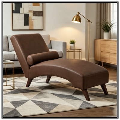 Chaise longue rembourrée avec coussin