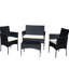 Ensemble de 4 chaises de patio rembourrées beiges pour un coin agréable