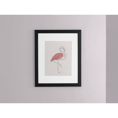 Flamingo Minimalist - Single Picture Frame Print