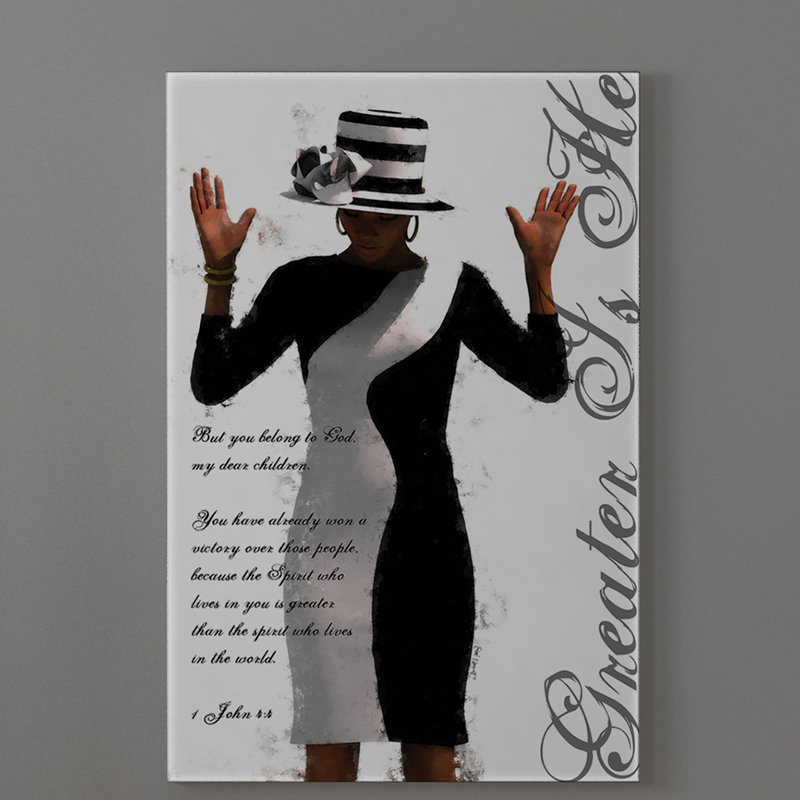 « all that i a inspiral christian american american », reproduction d’impression sur toile, H 30 po x l 20 po x P 2 po