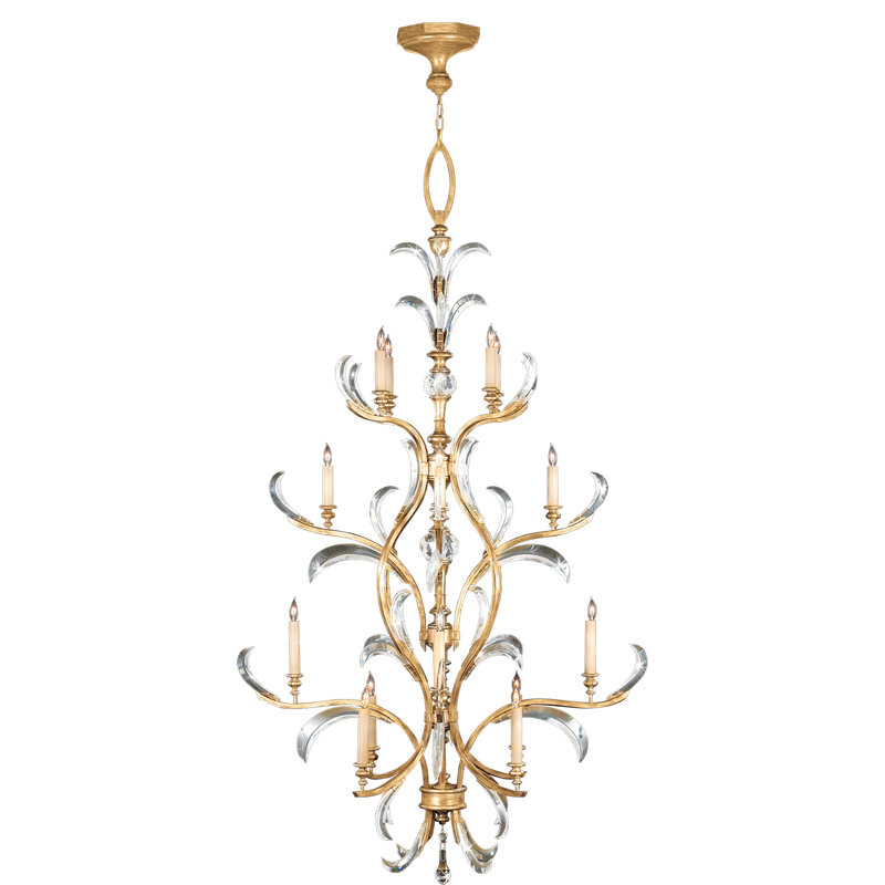 Beveled Arcs 16 - Light Chandelier, Gold