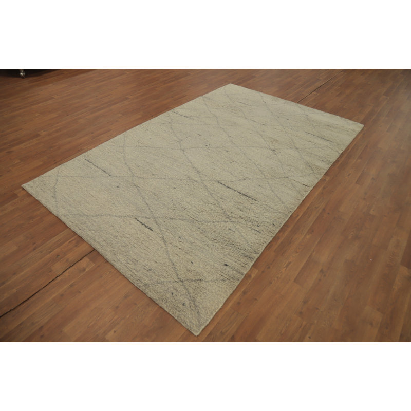 Tapis marocain treillis fait à la main 5 x 8 po