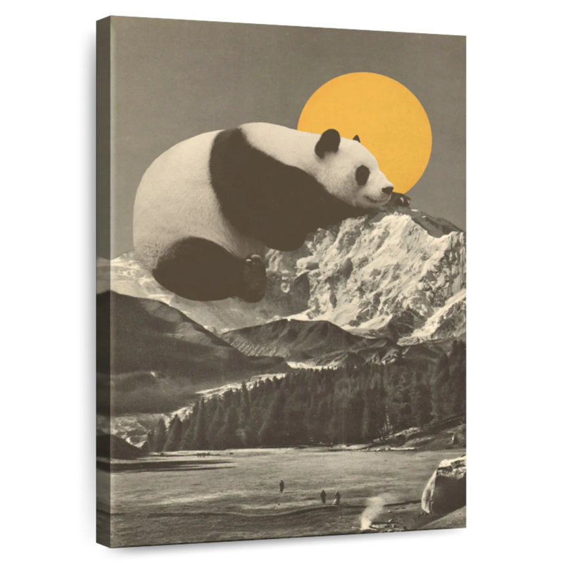 Brampt Panda's Nap On Mountains, 12" H x 8" W