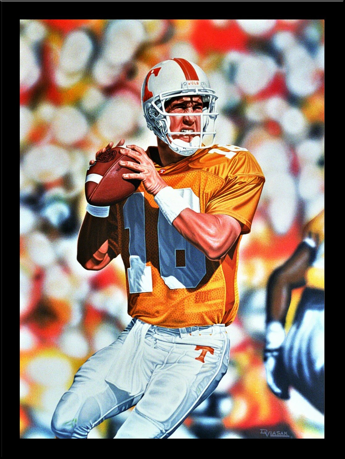 Buy Art For Less Peyton Manning Tennessee Volunteers Framed On Paper by  Darryl Vlasak Print