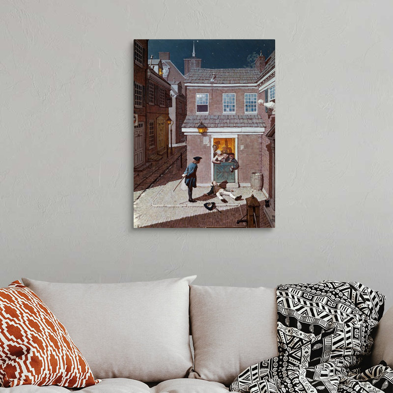 «The Tavern», art mural sur toile, Toile tendue, H 32 po x l 24 po x P 1,25 po