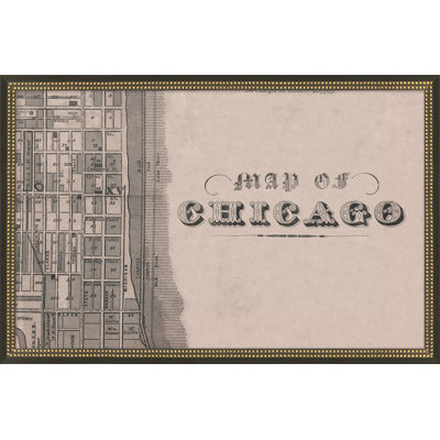 Chicago Vintage Grid Map I Wall Art & Signage by Thom Filicia