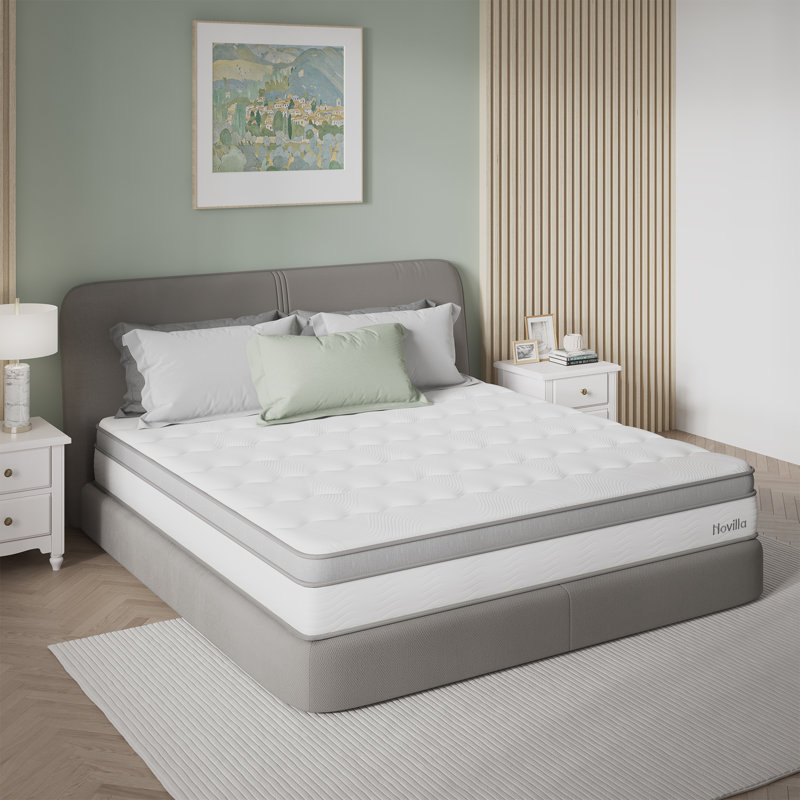 Novilla 27cm Memory Foam  Pocket Sprung Mattress, Super King (6')