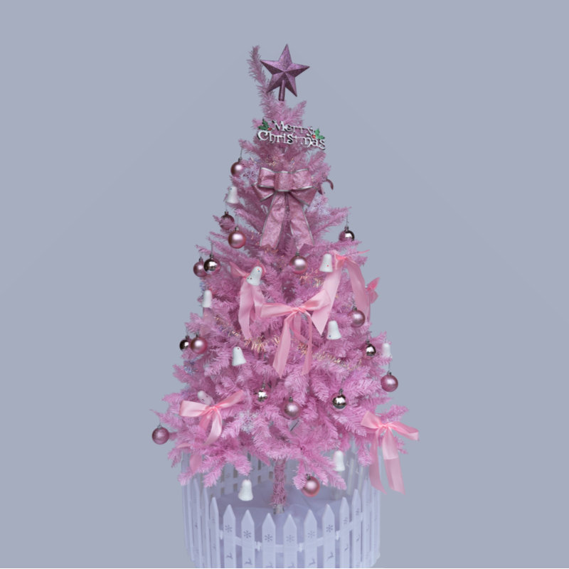 Arbre de Noël 5 pi rose, 4.9'
