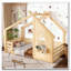 House Floor Bed with Window and a Small Shelf-501049950-501049951