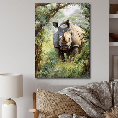 Rhinocéros sauvage VI - animaux, art mural, salon