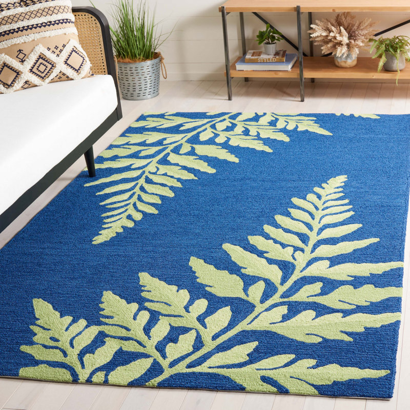 Martha Stewart Hand Hooked Floral Rug, Rectangle de 5 pi x 8 pi