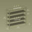 5 Tier 25 Pair 39.4" W Shoe Rack Storage-2056918499