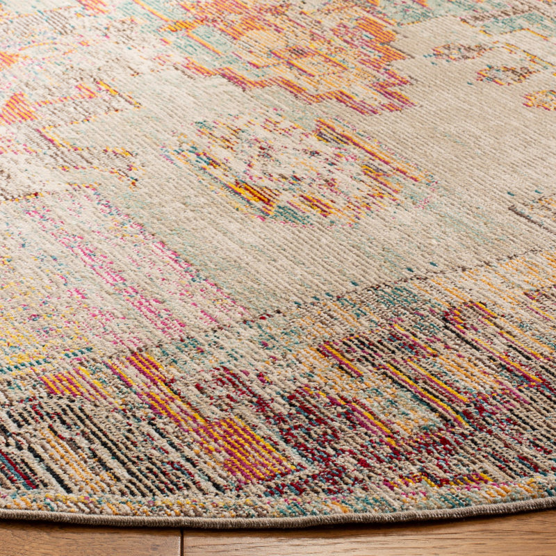 Aliesha-May Crystal Performance Southwestern Rug, Round 7'