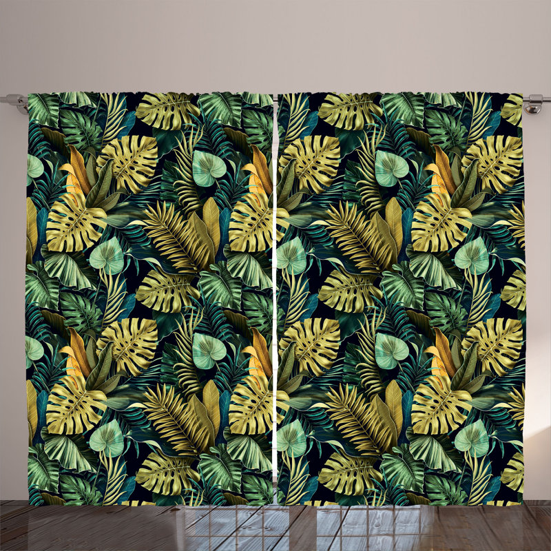 Milaca Polyester Semi Sheer Curtain Pair