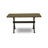 6 Piece Dining Set Contains a Rectangle Dining Room Table with X-Legs and 4 Blue Linen Fabric Parson Chairs with a Bench, Wire Brushed Black Finish-1795288543-1795288542-1841764114
