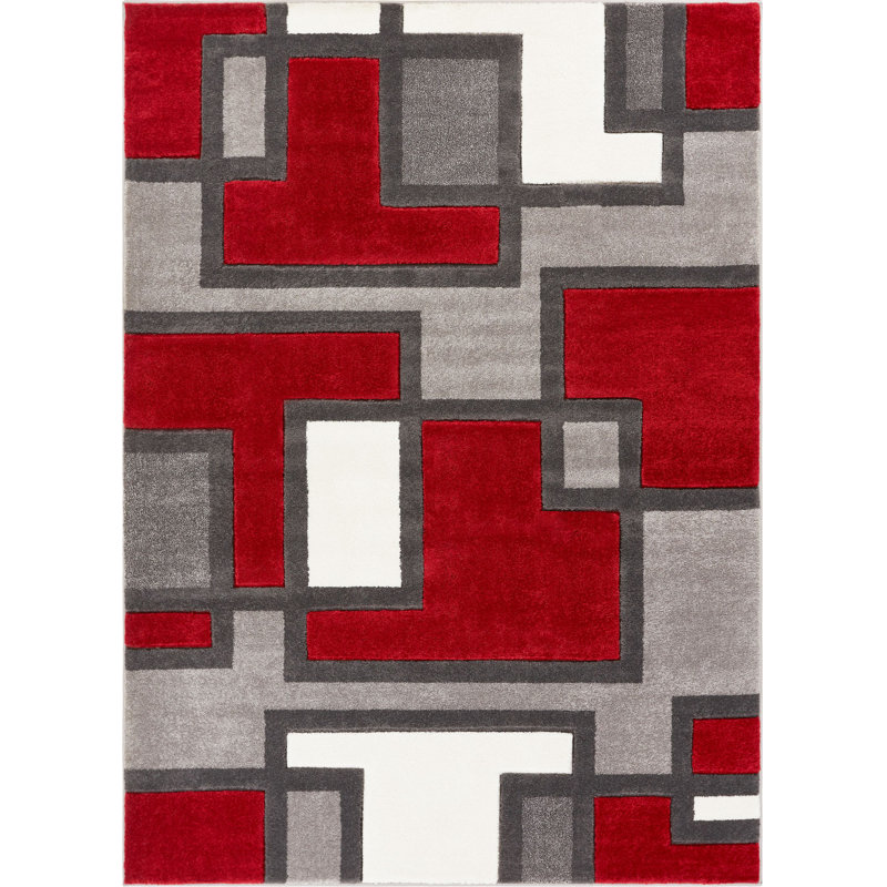 Ruby Geometric Area Rug, Rectangle 120 x 160cm