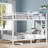 Classic White Metal Full XL Over Full XL Platform Bunk Bed, Space Saving Noise Reduced No Box Spring Needed for Teens and Adults-1089113789