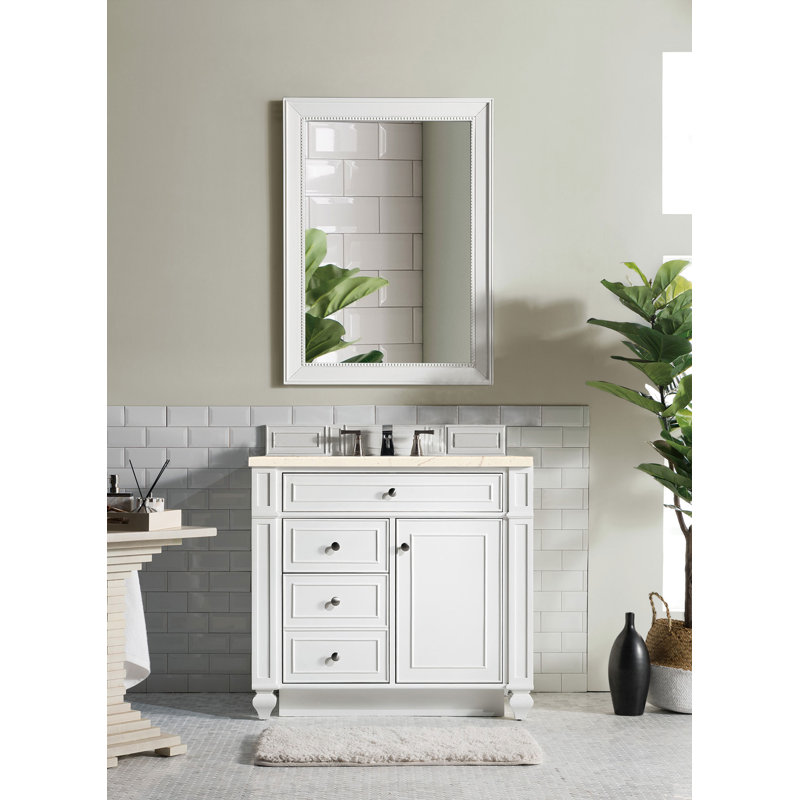 Bristol 36'' W Single Vanity, Bright White, Ethereal Noctis, 8" Widespread