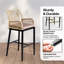 Woven Rattan Bar Stool With Iron Frame (2-Pack)-360890076