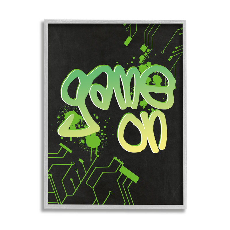 Urban Game on Abstraction by Amanda Murray Single Picture Frame Print on Canvas, 30" H x 24" W x 1.5" D, Gray Frame