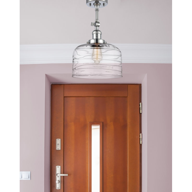 Plafonnier semi-encastré Areyana, Ampoule non incluse, Chrome poli